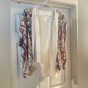 Aztec print cardigan